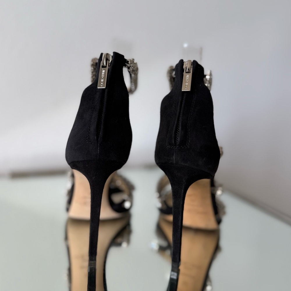 EUC JIMMY CHOO Josefine Crystal Strappy Cocktail Stiletto Sandals - Picture 12 of 15